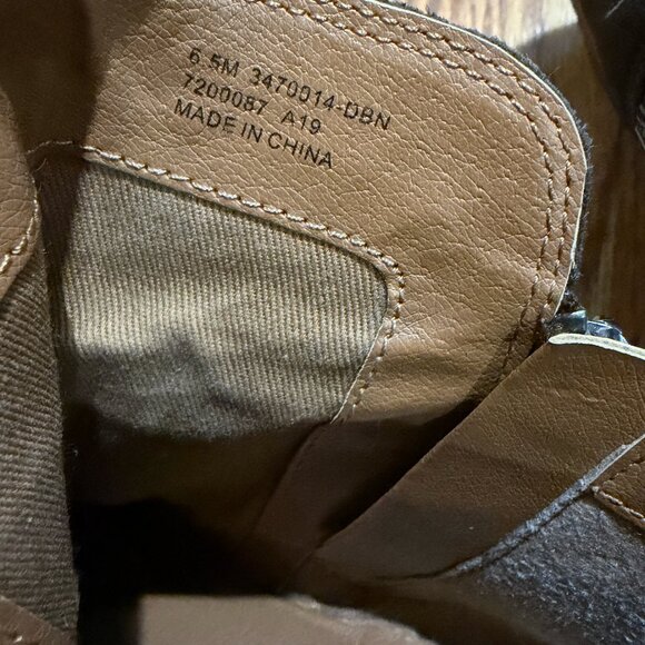 Frye Judith Double Zip Booties Dark Brown Leather Boots Women\'s Size 6.5M